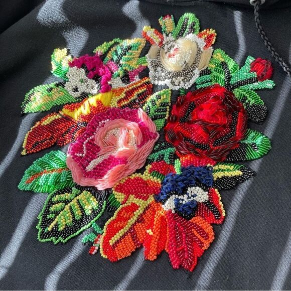 LIBERTINE RARE Sequin Embroidered Roses Hoodie - Picture 10 of 10